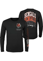 Cincinnati Bengals Boys Black Team Drip Long Sleeve T-Shirt