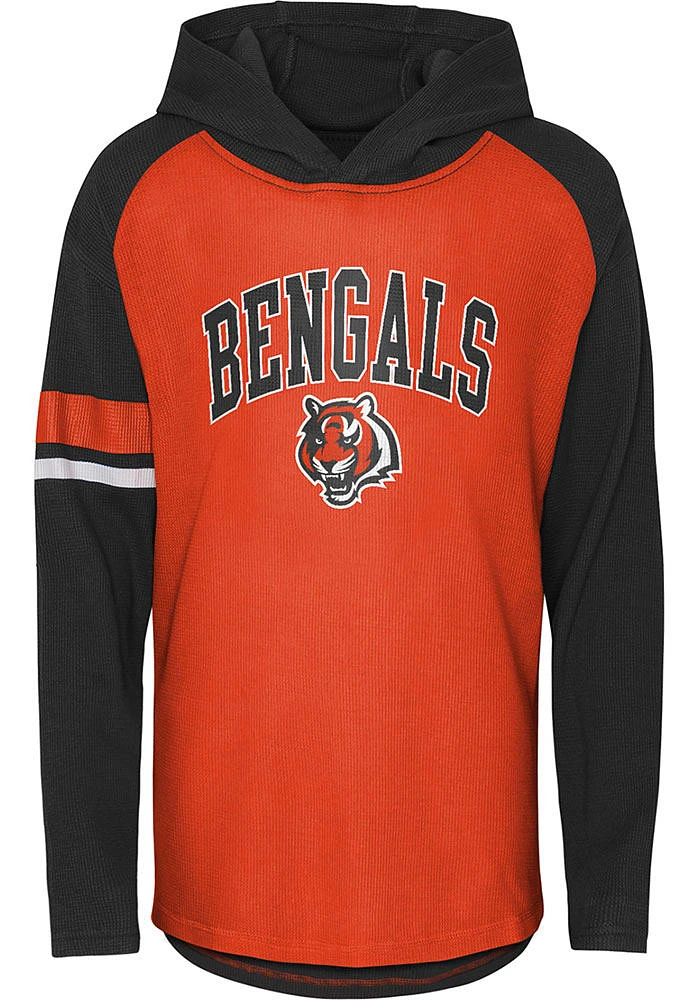 Cincinnati Bengals Youth Black Playbook Lightweight Long Sleeve Hoodie