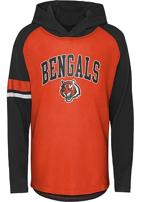 Cincinnati Bengals Youth Black Playbook Lightweight Long Sleeve Hoodie