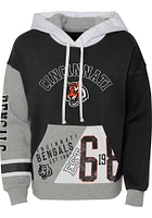 Cincinnati Bengals Girls Black True Fan Long Sleeve Hooded Sweatshirt