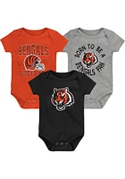 Cincinnati Bengals Baby Black Born To Be SS 3 PK Style One Piece