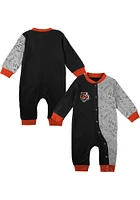 Cincinnati Bengals Baby Black Playbook Coverall Long Sleeve One Piece