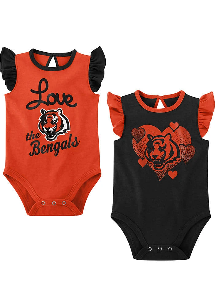 Cincinnati Bengals Baby Black Spread The Love Design Set One Piece