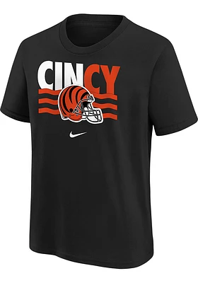 Nike Cincinnati Bengals Boys Black Local 1 Short Sleeve T-Shirt