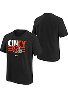 Nike Cincinnati Bengals Boys Black Local 1 Short Sleeve T-Shirt