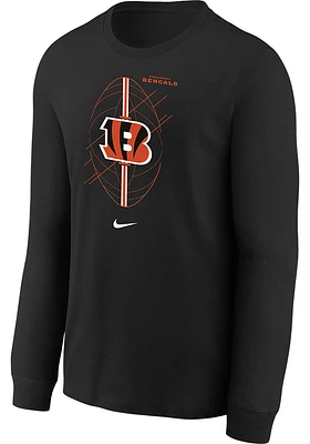 Nike Cincinnati Bengals Boys Black Icon Long Sleeve T-Shirt