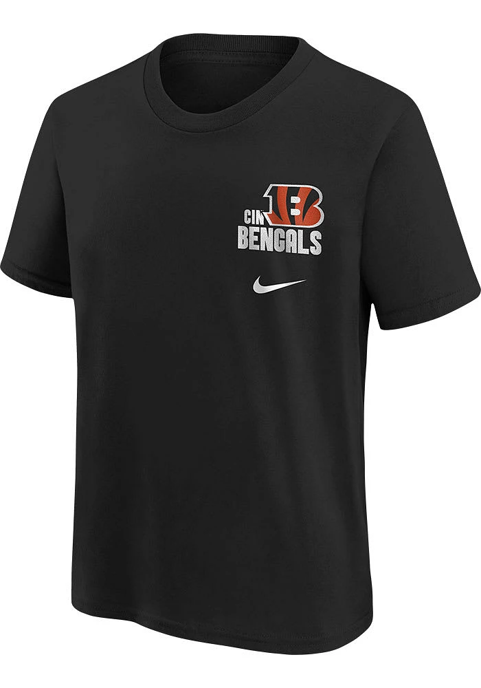 Nike Cincinnati Bengals Youth Black Back Slogan Short Sleeve T-Shirt