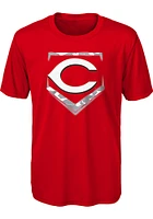 Cincinnati Reds Youth Red Camo Base Short Sleeve T-Shirt