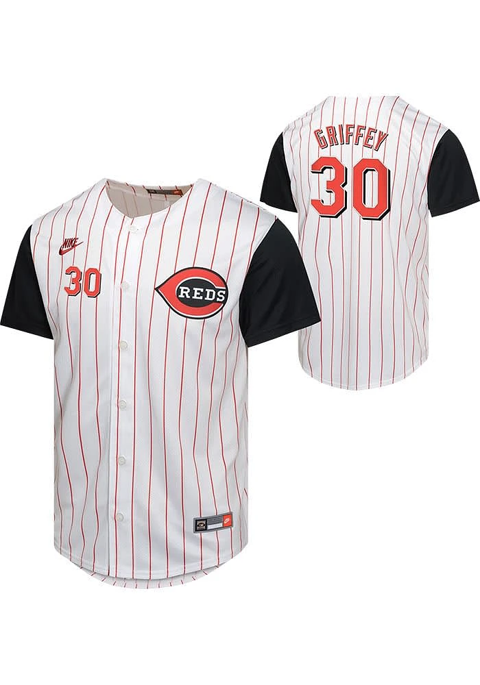 Ken Griffey Jr.  Nike Cincinnati Reds Youth White Cooperstown Limited Jersey