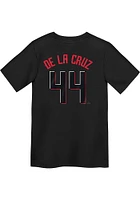 Elly De La Cruz  Cincinnati Reds Boys Black Fuse City Connect Short Sleeve T-Shirt