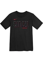 Elly De La Cruz  Cincinnati Reds Boys Black Fuse City Connect Short Sleeve T-Shirt