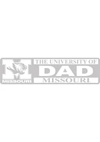Missouri Tigers 3x10 Full Name Dad Auto Decal - White