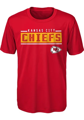 Kansas City Chiefs Youth Red Amped Up Short Sleeve T-Shirt