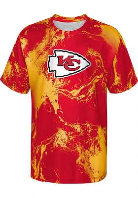 Kansas City Chiefs Youth Red The Mix Short Sleeve T-Shirt