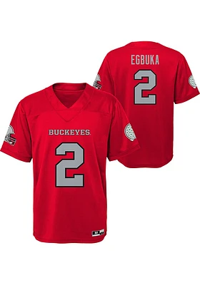 Emeka Egbuka Ohio State Buckeyes Youth Red Outer Stuff Replica NN Football Jersey