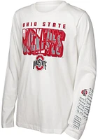 Ohio State Buckeyes Boys Grey Into The Mix 3-in-1 Long Sleeve T-Shirt