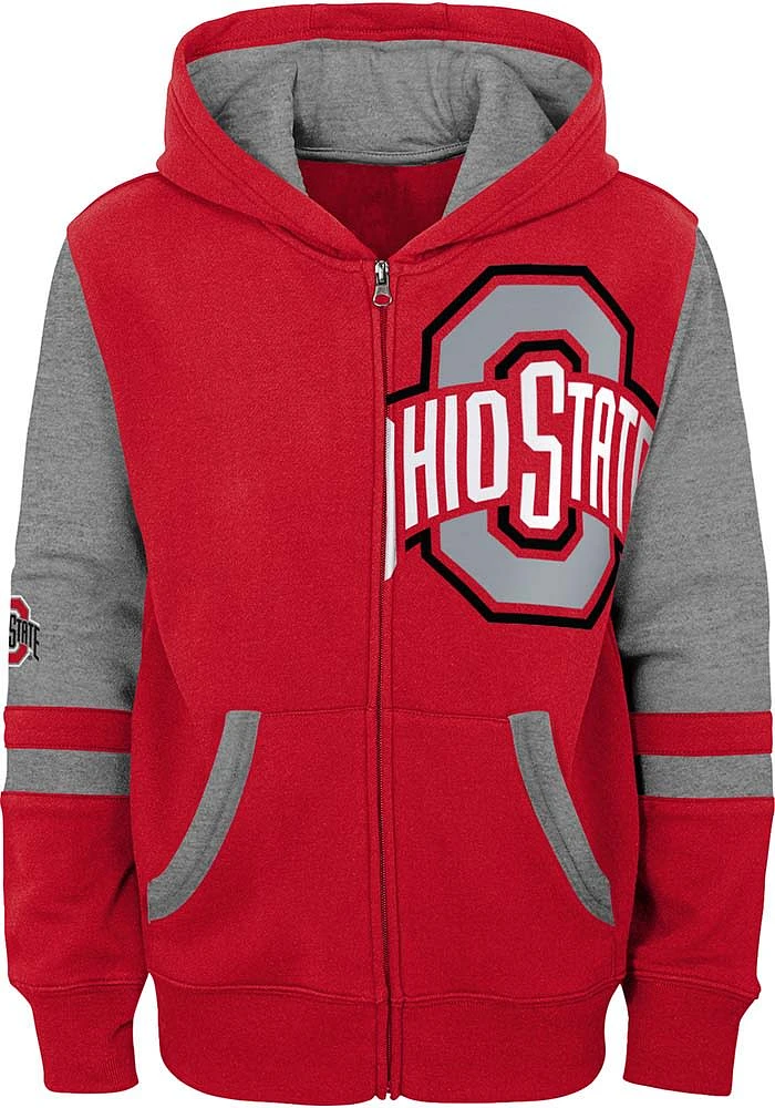 Ohio State Buckeyes Youth Red Stadium Long Sleeve Full Zip Jacket