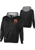 Cincinnati Bengals Mens Black FIELD PLAY Long Sleeve Zip