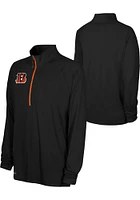 Cincinnati Bengals Mens Black SWEAT OUT Long Sleeve 1/4 Zip Pullover