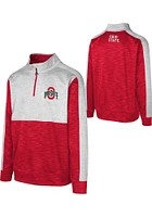 Ohio State Buckeyes Youth Red Tackle Play Long Sleeve Quarter Zip Shirt