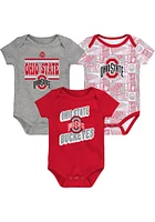 Ohio State Buckeyes Baby Red Sunday Commics 3PK SS One Piece