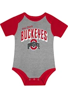 Ohio State Buckeyes Baby Red Dynamic Duo Set One Piece with Bib