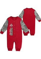 Ohio State Buckeyes Baby Red Play Book Long Sleeve One Piece