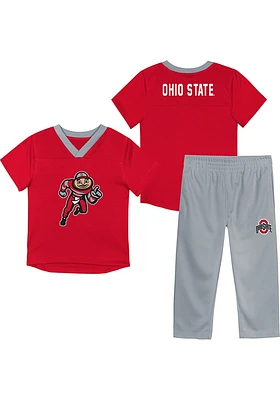 Ohio State Buckeyes Toddler Red Zone Mascot SS Set Top and Bottom