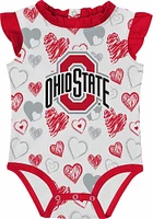 Ohio State Buckeyes Baby Red Happy Hearts Design Set One Piece