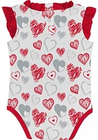 Ohio State Buckeyes Baby Red Happy Hearts Design Set One Piece