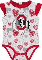 Ohio State Buckeyes Baby Red Happy Hearts Set One Piece