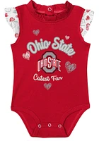 Ohio State Buckeyes Baby Red Happy Hearts Set One Piece