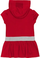 Ohio State Buckeyes Toddler Girls Red Team Love Hooded Short Sleeve Dresses