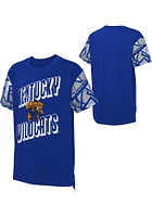 Kentucky Wildcats Youth Blue Game Changer Short Sleeve Fashion T-Shirt