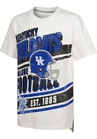 Kentucky Wildcats Youth Oatmeal Lets Get Loud Fball Short Sleeve T-Shirt