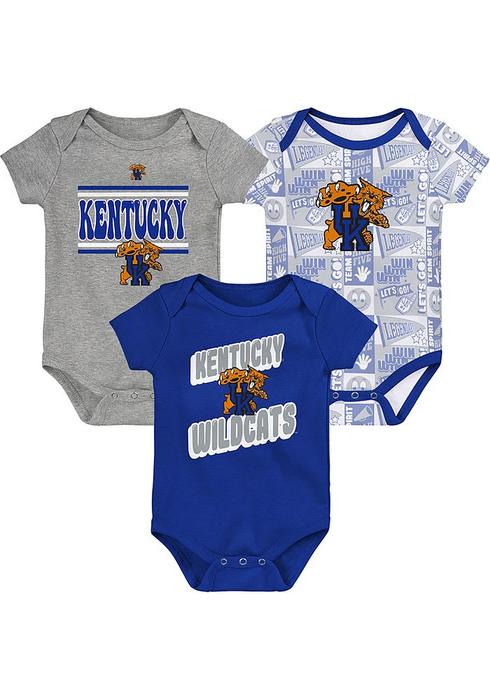 Kentucky Wildcats Baby Blue Sunday Commics 3PK SS One Piece