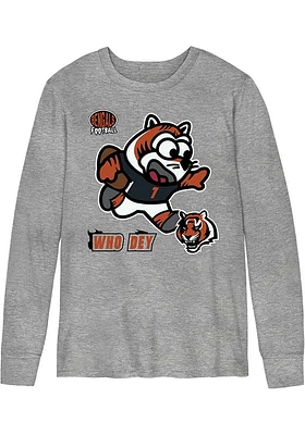 Cincinnati Bengals Toddler Grey Mascot Sizzle Long Sleeve T-Shirt