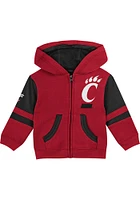 Cincinnati Bearcats Baby Stadium Long Sleeve Full Zip Sweatshirt - Red