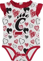 Cincinnati Bearcats Baby Red Happy Hearts Design Set One Piece