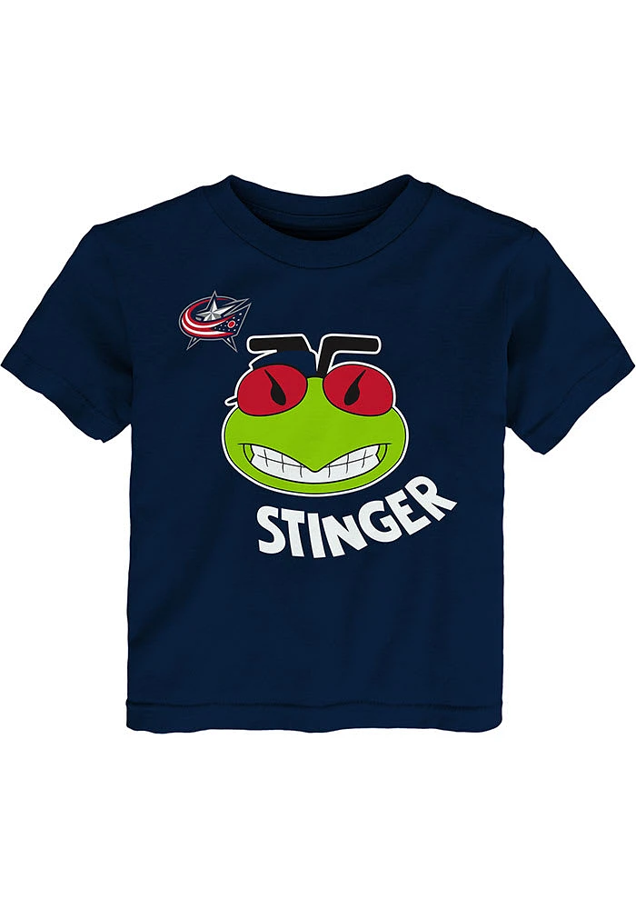 Columbus Blue Jackets Toddler Mascot Head Short Sleeve T-Shirt