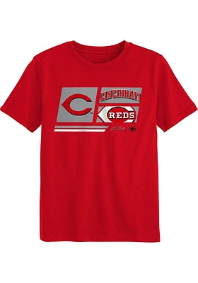 Cincinnati Reds Boys Red Multi Hitter Short Sleeve T-Shirt