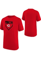 Nike Cincinnati Reds Youth Red Legend Home Plate Icon Short Sleeve T-Shirt