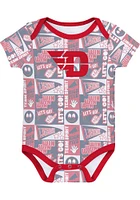 Dayton Flyers Baby Red Sunday Commics 3PK SS Design One Piece