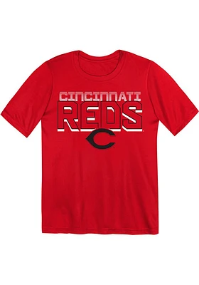 Cincinnati Reds Toddler Red Fade To Black Performance Short Sleeve T-Shirt