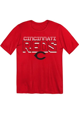 Cincinnati Reds Boys Red Fade To Black Short Sleeve T-Shirt