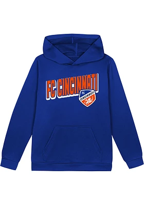 FC Cincinnati Boys Blue Cyber Punk Performance Long Sleeve Hooded Sweatshirt