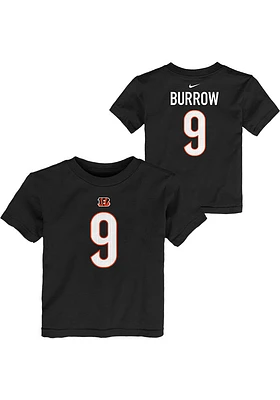 Joe Burrow Cincinnati Bengals Toddler Black Nike Fuse NN Short Sleeve Player T Shirt