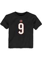 Joe Burrow Cincinnati Bengals Toddler Black Nike Fuse NN Short Sleeve Player T Shirt