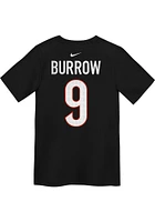 Joe Burrow  Cincinnati Bengals Boys Black Nike Fuse NN Short Sleeve T-Shirt