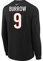 Joe Burrow Cincinnati Bengals Youth Black Nike Fuse NN Player Tee